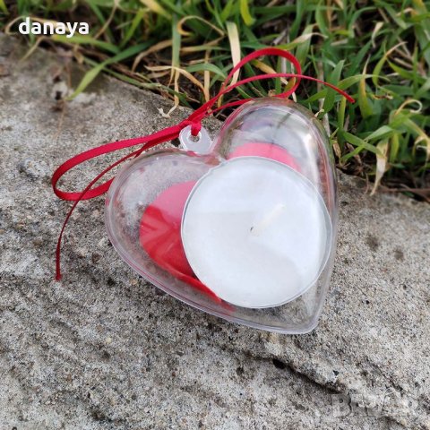 4367 Подаръчен комплект “Валентинка” със свещ в “Сърце”, снимка 3 - Декорация за дома - 43684080