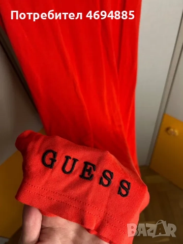 Рокля Guess в червен цвят, снимка 3 - Рокли - 52926726