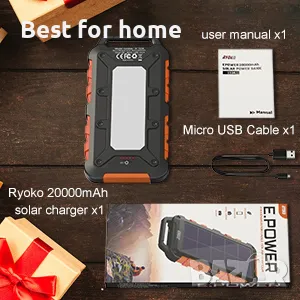 Solar Power Bank 20000mAh, PD 15W, снимка 11 - Външни батерии - 48177189