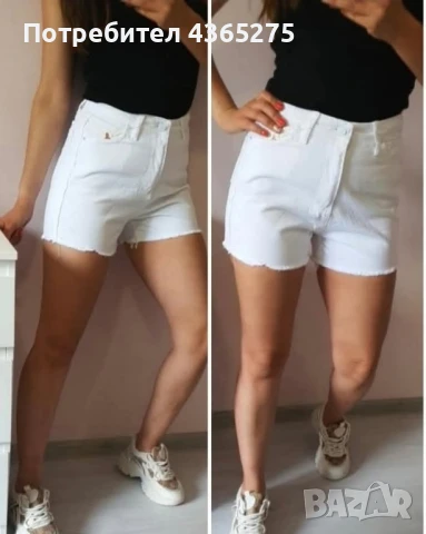 къси летни Дънкови панталонки с накъсан ефект
