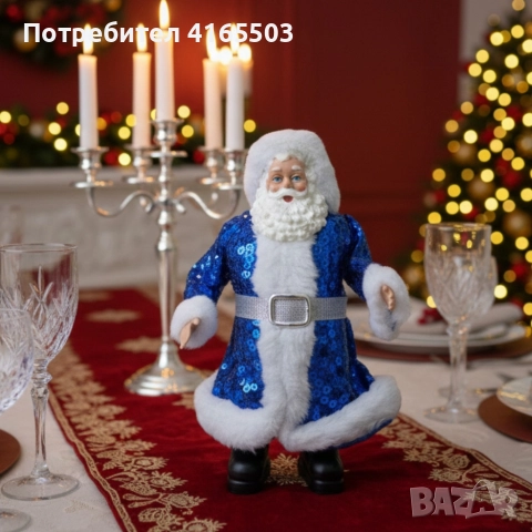 Декоративен дядо Коледа с пайети – Стилен акцент за всеки дом, снимка 3 - Декорация за дома - 52670655