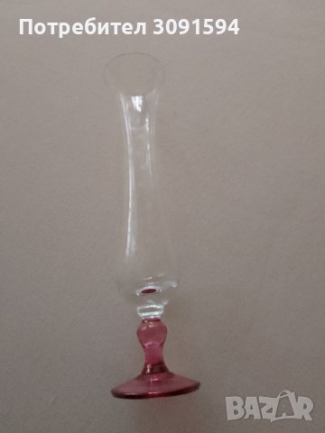  Стилна ваза от кристално стъкло  Размер 24см, снимка 14 - Антикварни и старинни предмети - 43582240