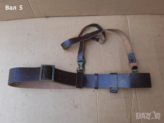 Стар военен строеви офицерски колан с портупей , униформа