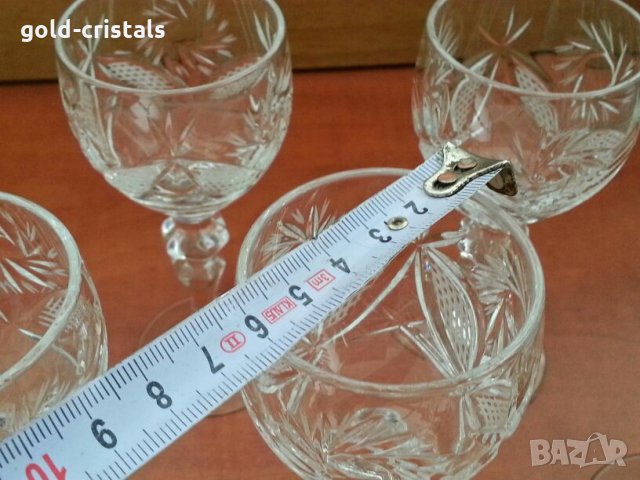  кристални чаши , снимка 5 - Антикварни и старинни предмети - 27472779