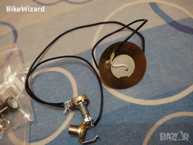 Alomejor Пикап Piezo 50 см метален и пиезоелектричен керамичен сензор за китара Мандолина Цигулка , снимка 2 - Китари - 43159210