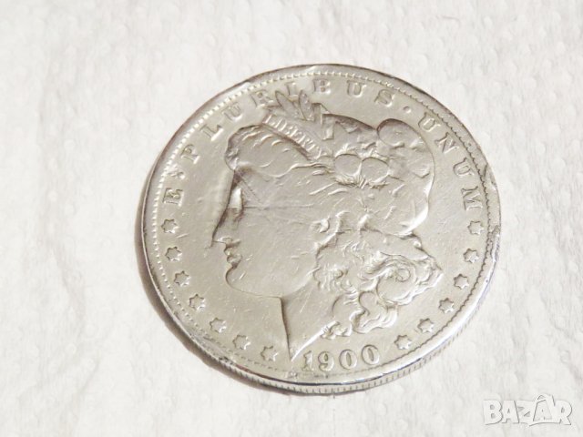 Рядък голям сребърен долар, морган долар, MORGAN DOLLAR, ONE DOLLAR - 1900г  сребро, снимка 4 - Нумизматика и бонистика - 35483416