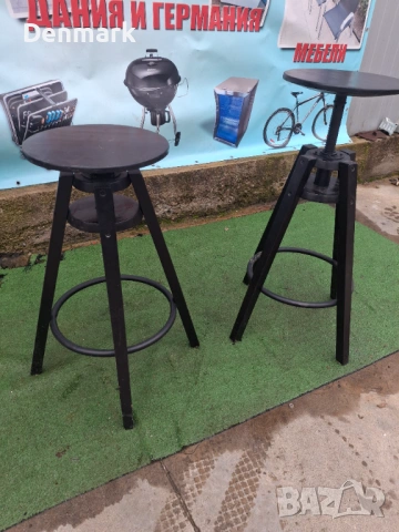 Дървен бар стол, снимка 2 - Столове - 53458122