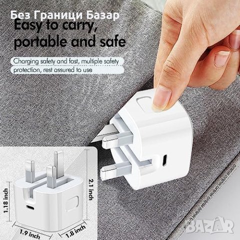 Ново Бързо Зарядно USB C 20W MFi за iPhone iPad Високо Качество, снимка 7 - Друга електроника - 43267574