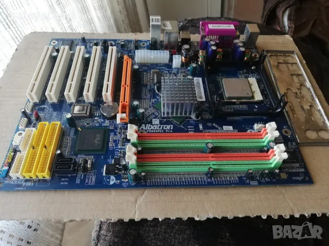 Дънна платка Albatron PX865PEC Pro (V2.0) R2.00 Socket 478 CPU+FAN+RAM, снимка 5 - Дънни платки - 47978775