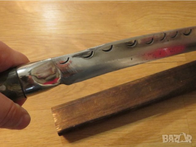 Старинен възрожденски  нож, каракулак  с дървена кания - солидна красота от стомана и дърво за теб ц, снимка 3 - Антикварни и старинни предмети - 38465216