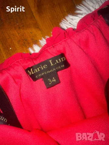 Рубинено червена рокля, снимка 2 - Рокли - 49912039