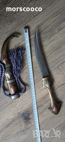 ГОЛЯМА КАМА НОЖ КУМАЯ ХАНДЖАР КИНЖАЛ , снимка 3 - Антикварни и старинни предмети - 53142469