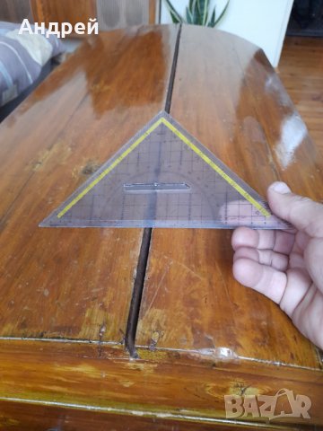 Стар триъгълник,транспортир , снимка 2 - Други ценни предмети - 32622742