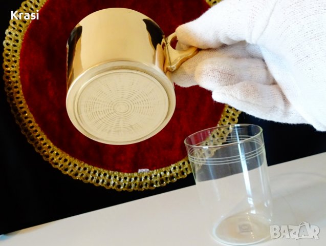 Бронзова чаша плюс термо стъклена чаша, снимка 4 - Антикварни и старинни предмети - 38638704