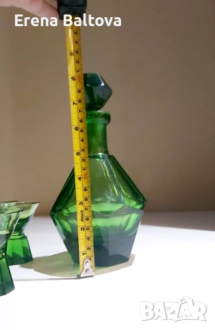 🍀🪷Гарафа декантер  и шотове Ар Деко, снимка 6 - Антикварни и старинни предмети - 53230572