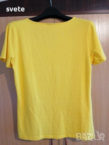 Дамска жълта блуза , снимка 4 - Тениски - 37326228