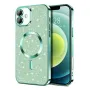 Калъф fixGuard - Luxury Glitter MagSafe - iPhone 16 - Light Green, снимка 1