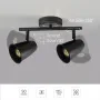 Двупосочни черни таванни прожектори Aisilan, въртящи се, включително 2 x 7W GU10 LED крушки, снимка 2
