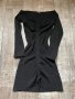 Нова елегантна ежедневна акрил  черна еластична фабрично плетиво плетка  рокля рипс , снимка 3
