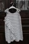 Лятна безръкавна рокля ZARA с волан - 110 см/синьо и бяло райе, снимка 8