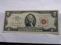 USA $ 2 Dollars Red Seal 1963 НЕЦИРКУЛИРАЛА , снимка 1 - Нумизматика и бонистика - 27441270