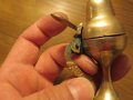малко удобно бронзово кандило - за да е винаги с вас, тамянник 11 см, 1927г., Царство България, снимка 4