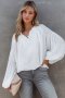 Дамска риза в бяло с дълъг ръкав, 100% вискоза, снимка 1 - Блузи с дълъг ръкав и пуловери - 43259232