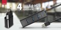 AXAGON 4x USB3.0 Charging Hub 1.2m Cable, Incl. AC Adapter - HUE-S2BP, снимка 5