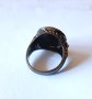 Мъжки черен пръстен с дракон и топаз, снимка 7