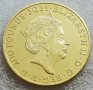 Монета Великобритания 200 Паунда 2021 г Кралица Елизабет II