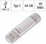 Флаш памет Hama 64GB , преносима, Dual, USB 3.1, Type-C, 
