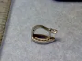 СТАРА СКЪПОЦЕННА СРЕБЪРНА ОБЕЦА СРЕБРО 925 с ФАСЕТИРАНИ БЛЕСТЯЩИ ЦИРКОНИ 47581, снимка 4