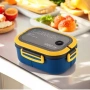 Кутия за обяд ECARLA с прибори, синя, 21x14,5x8см, снимка 8