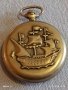 Стар джобен часовник МЪЛНИЯ СССР работи тема КОРАБИ перфектно състояние 52257, снимка 5