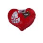 Подаръчна плюшена музикална възглавничка Сърце с лодка и мече LOVE, 35см/40см, снимка 1