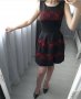 Официална рокля в черно и червено, снимка 1 - Рокли - 32478042