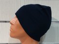 Нова зимна шапка с подгъв в черен цвят, снимка 3