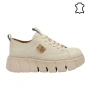 Бежови кецове на платформа- Daris Beige 11734, снимка 2