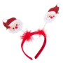 Коледна диадема Дядо Коледа с червени пера_1183018, снимка 1