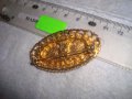 ПОЗЛАТЕНА ПРЕКРАСНА КРАСИВА ВИНТИДЖ АРТ ФЛОРАЛНА БРОШКА АЖУРНА отБЛАГОРОДНА НЕРЪЖДАЕМА СТОМАНА 32601, снимка 13