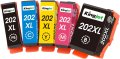 KINGJET 202XL касети с мастило, преработени за Epson 202 202XL, 5 броя
