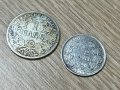 Лот 1 марка + 1/2 марка, Германска империя - сребърни монети, снимка 1