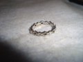 КРИСТАЛЕН АЖУРЕН КРАСИВ ФИН СРЕБРИСТ ПРЪСТЕН ТИП ХАЛКА 27664, снимка 4