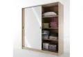 Гардероб с плъзгащи врати Сити 1009 комбинация бяло/ арвен, сонома или орех, снимка 3