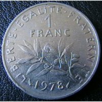1 франк 1978, Франция, снимка 1 - Нумизматика и бонистика - 28436877