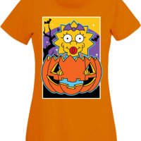 Дамска тениска The Simpsons Maggie Simpson 03,Halloween,Хелоуин,Празник,Забавление,Изненада,Обичаи,, снимка 8 - Тениски - 38154383
