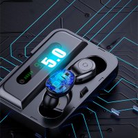 Безжични bluetooth 5.0 слушалки F9 -5С TWS , черни, снимка 5 - Слушалки, hands-free - 33388168