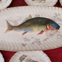 Френски порцеланов комплект за риба, снимка 3 - Чинии - 38494792