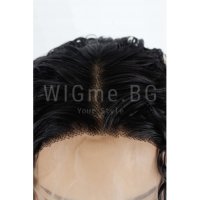 Дълга черна къдрава лейс фронт перука Елизабет, снимка 4 - Аксесоари за коса - 34899826