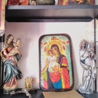 Барокови статуи ,,Дева Мария с Христос" различни автори,различни времеба и материали, снимка 7 - Антикварни и старинни предмети - 38085472